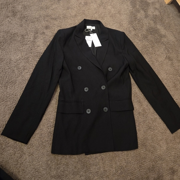 Black Double-Breasted Women's Blazer NWT - Picture 1 of 4